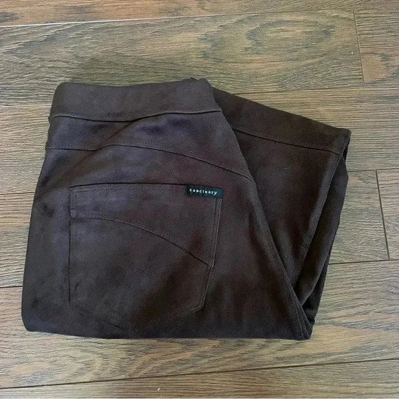 Anthropologie | Sanctuary Faux  Suede Brown Legging Skinny Pants - Picture 1 of 10